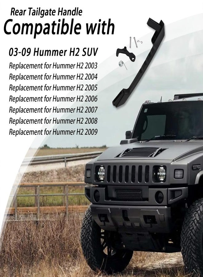 XTPTFABS 15135441 Rear Tailgate Handle Repair Kit Compatible withHummer H2 SUV 2003 2004 2005 2006 2007 2008 2009(Black Rear Liftgate Latch Handle Repair Kit) - Image 2